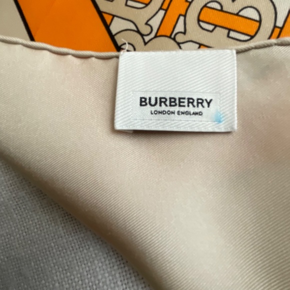 Burberry Monogram Silk Print Square Scarf 35”x35” - Picture 6 of 16
